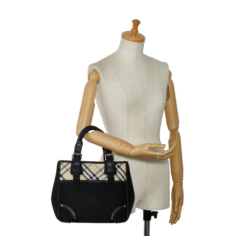 Burberry Burberry Burberry Nova Check Canvas Leather Tote Bag Canvas Tote Bag in Very Good Condition Size ONE SIZE - 9 Thumbnail
