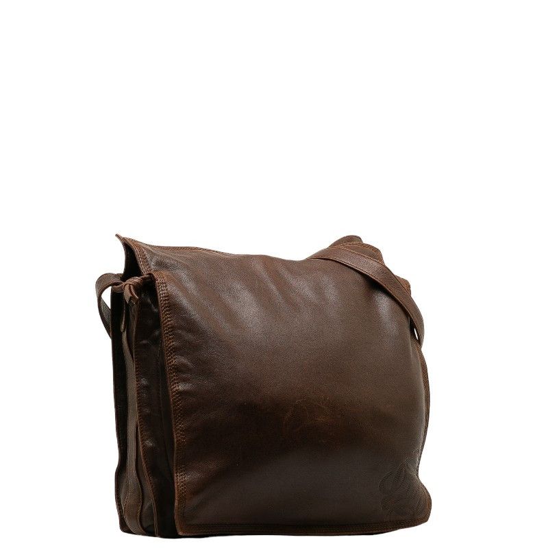 Loewe Loewe Loewe Anagram Leather Shoulder Bag Brown Leather Crossbody Bag Size ONE SIZE - 2 Thumbnail