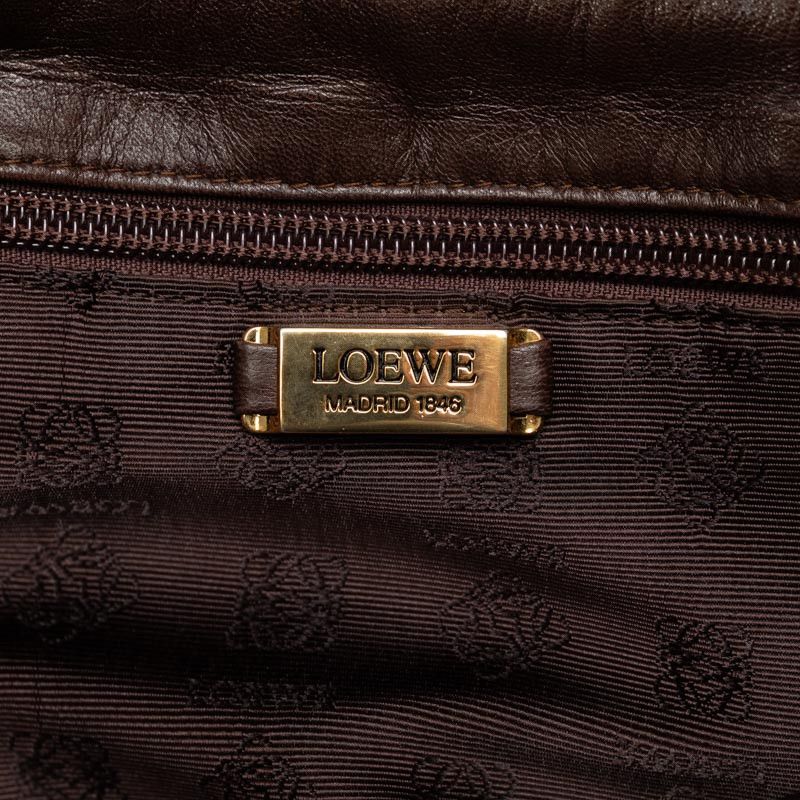 Loewe Loewe Loewe Anagram Leather Shoulder Bag Brown Leather Crossbody Bag Size ONE SIZE - 9 Thumbnail
