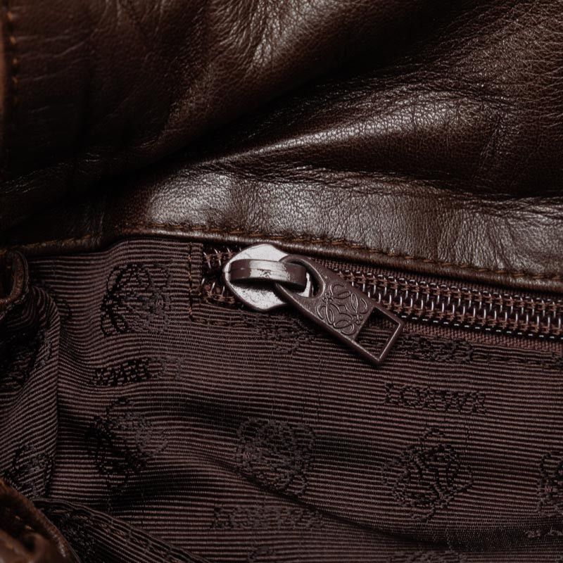 Loewe Loewe Loewe Anagram Leather Shoulder Bag Brown Leather Crossbody Bag Size ONE SIZE - 8 Thumbnail