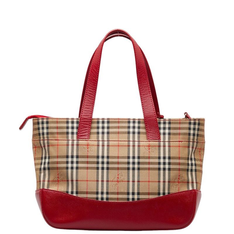 Burberry Burberry Burberry Nova Check Shadow Horse Canvas Leather Tote Bag Canvas Tote Bag in Great Condition Size ONE SIZE - 3 Thumbnail