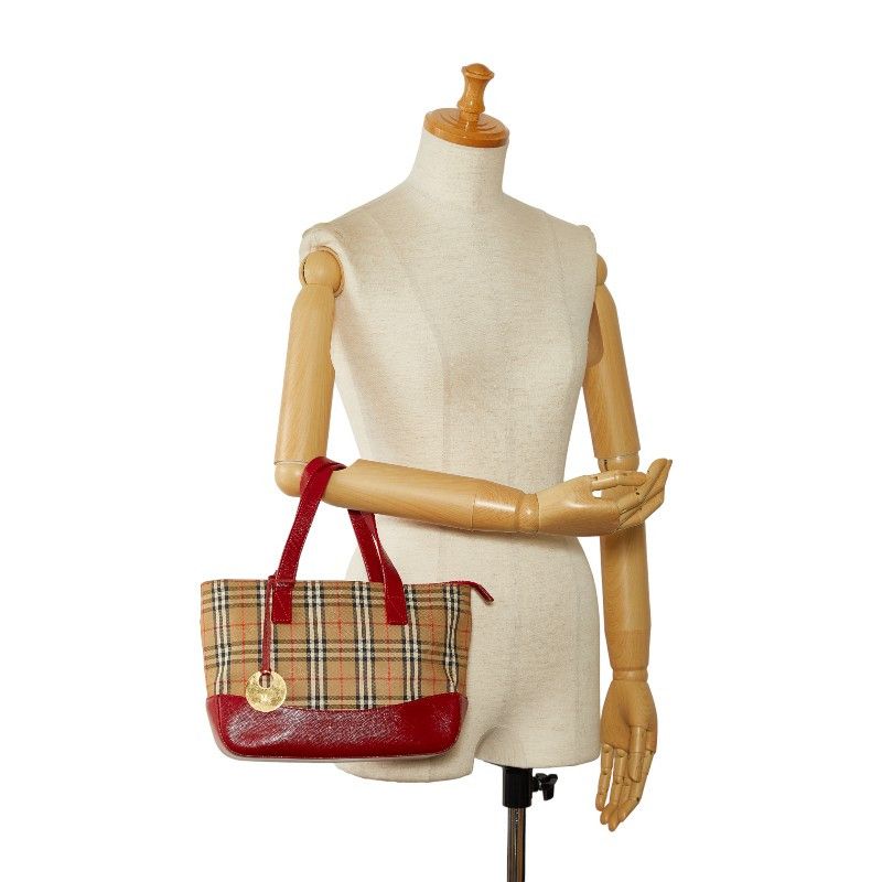 Burberry Burberry Burberry Nova Check Shadow Horse Canvas Leather Tote Bag Canvas Tote Bag in Great Condition Size ONE SIZE - 9 Thumbnail