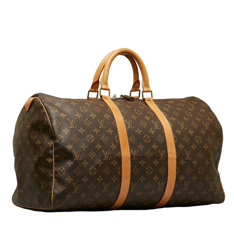 Louis Vuitton Louis Vuitton Louis Vuitton Monogram Keepall 50 Boston Bag M41426 Brown PVC Leather Canvas Travel Bag M41426 in Good Condition Size ONE SIZE - 2 Thumbnail