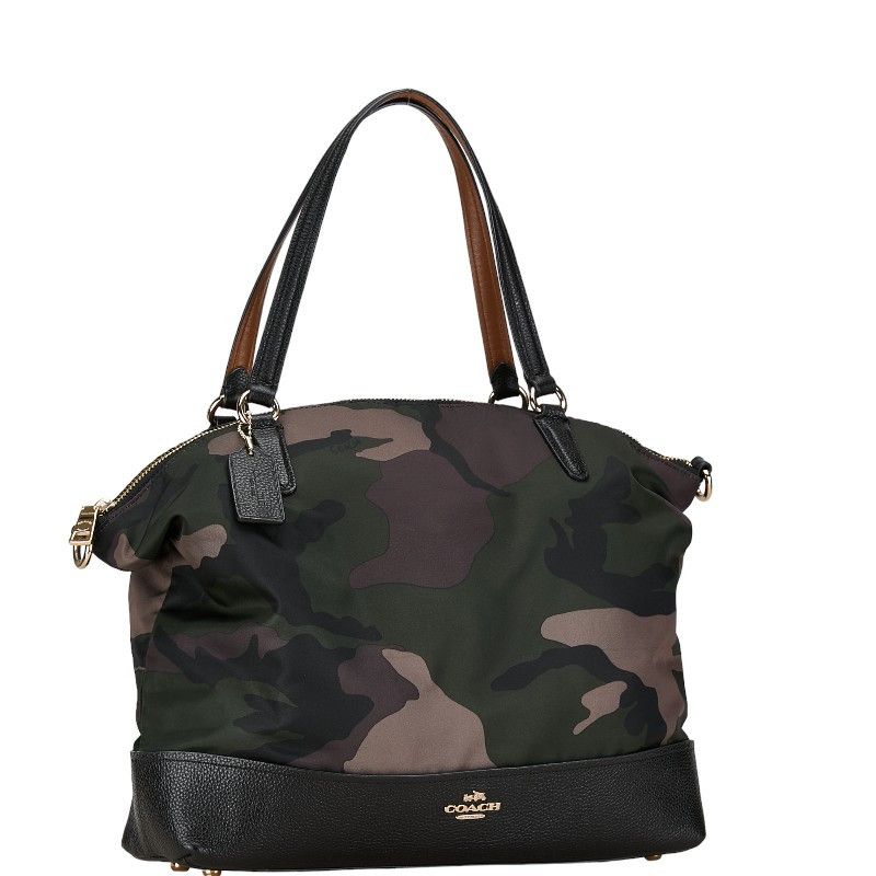 Coach Coach Coach Camouflage Nylon 2WAY Handbag F17777 Canvas Handbag F17777 in Very Good Condition Size ONE SIZE - 3 Thumbnail