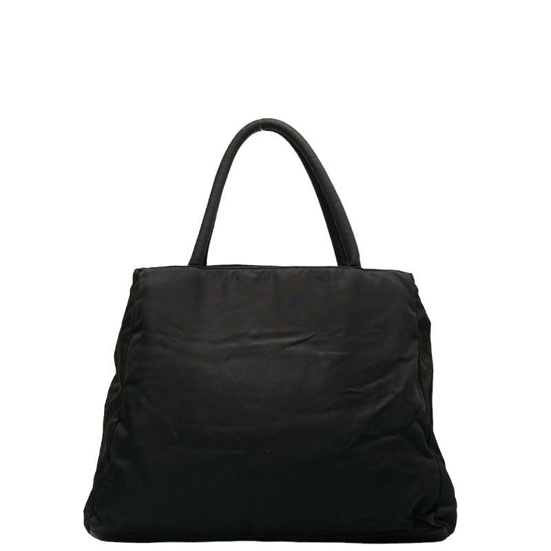 Prada Prada Nylon Triangle Logo Plate Handbag Black Canvas Handbag in Very Good Condition