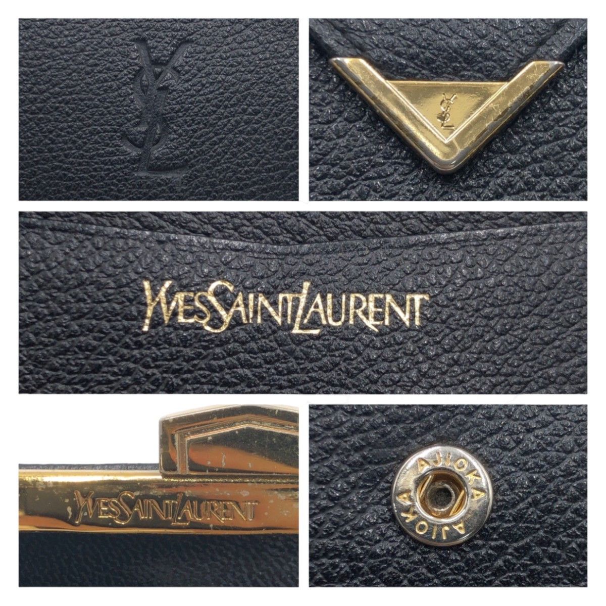 Yves Saint Laurent Yves Saint Laurent Yves Saint Laurent Leather Compact Wallet Leather Short Wallet in Very Good Condition Size ONE SIZE - 4 Thumbnail