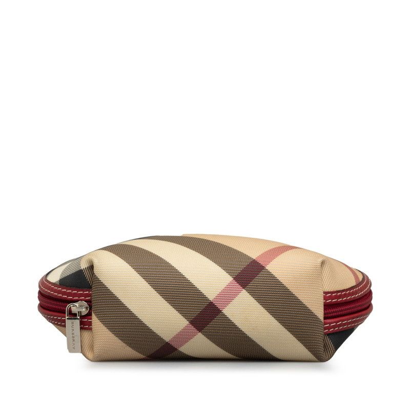 Burberry Burberry Burberry Nova Check PVC Cosmetic Pouch Canvas Vanity Bag in Very Good Condition Size ONE SIZE - 4 Thumbnail