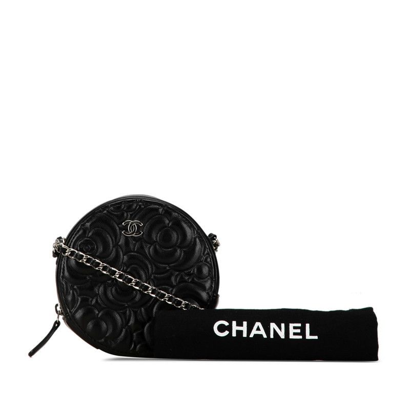Chanel Chanel Chanel Camellia Round Mini Chain Shoulder Bag Leather Crossbody Bag in Great Condition Size ONE SIZE - 9 Thumbnail