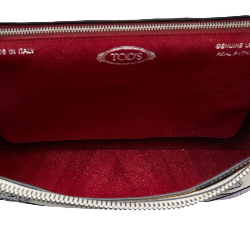 Tod's Tod's Leather Python 2WAY Handbag White Multicolor Leather Handbag in Good Condition
