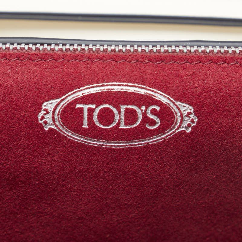 Tod's Tod's Leather Python 2WAY Handbag White Multicolor Leather Handbag in Good Condition