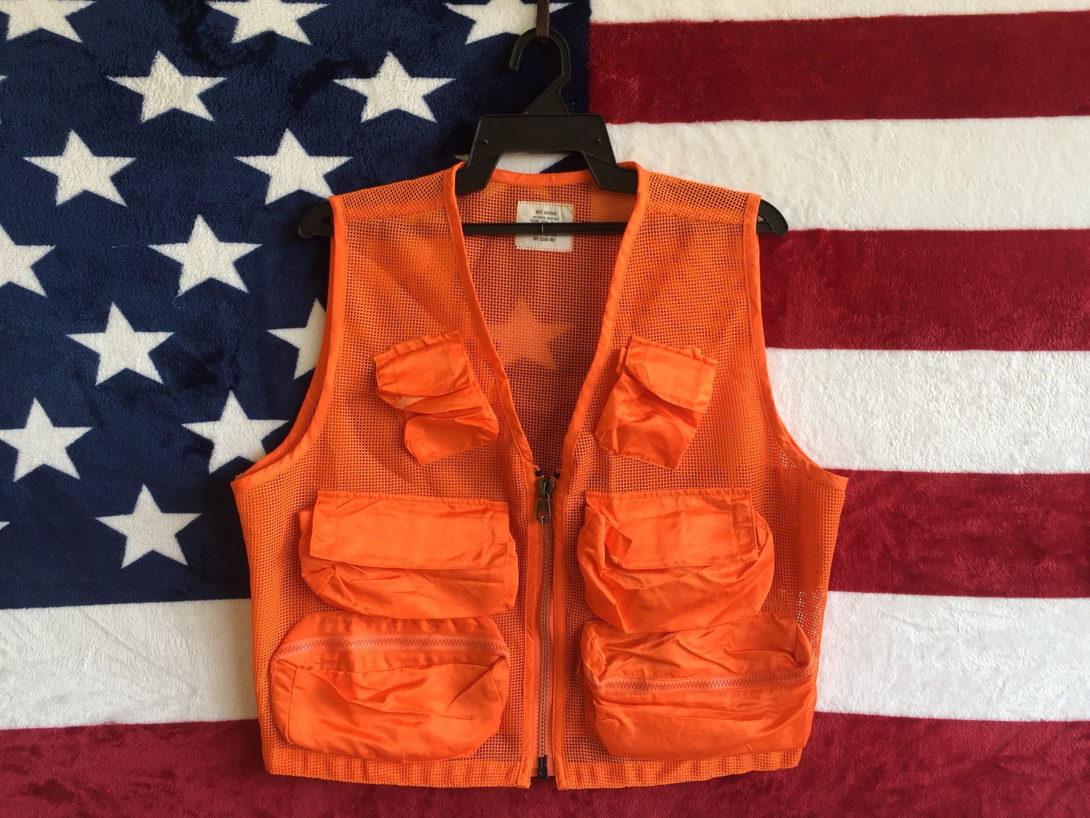 Streetwear × Urban Outfitters Tactical Vest Large Size Orange Colour ...