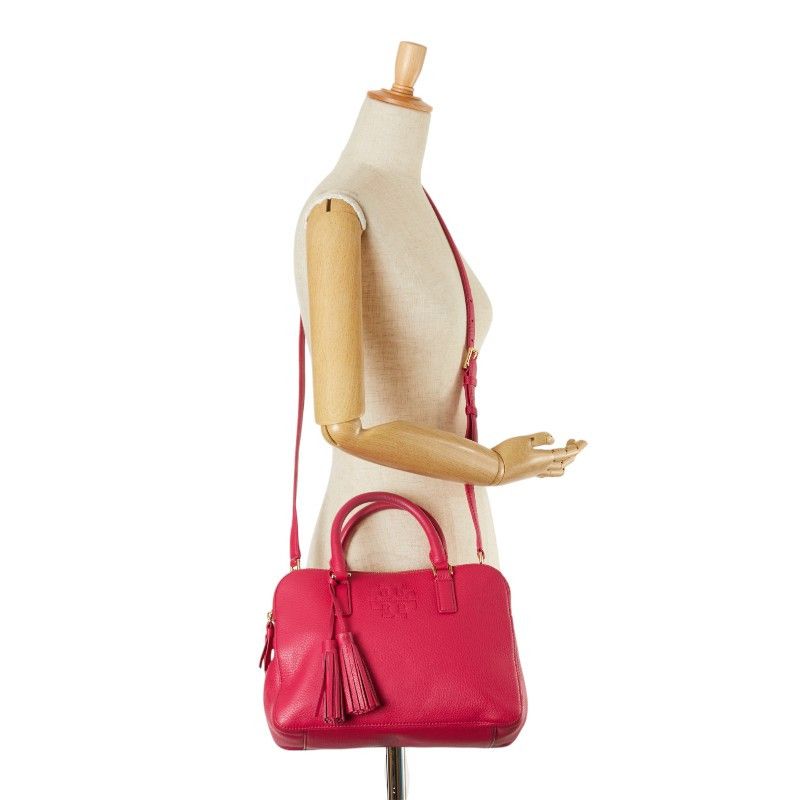 Other Other Tory Burch 2WAY Leather Handbag Pink Leather Handbag in Very Good Condition Size ONE SIZE - 12 Thumbnail