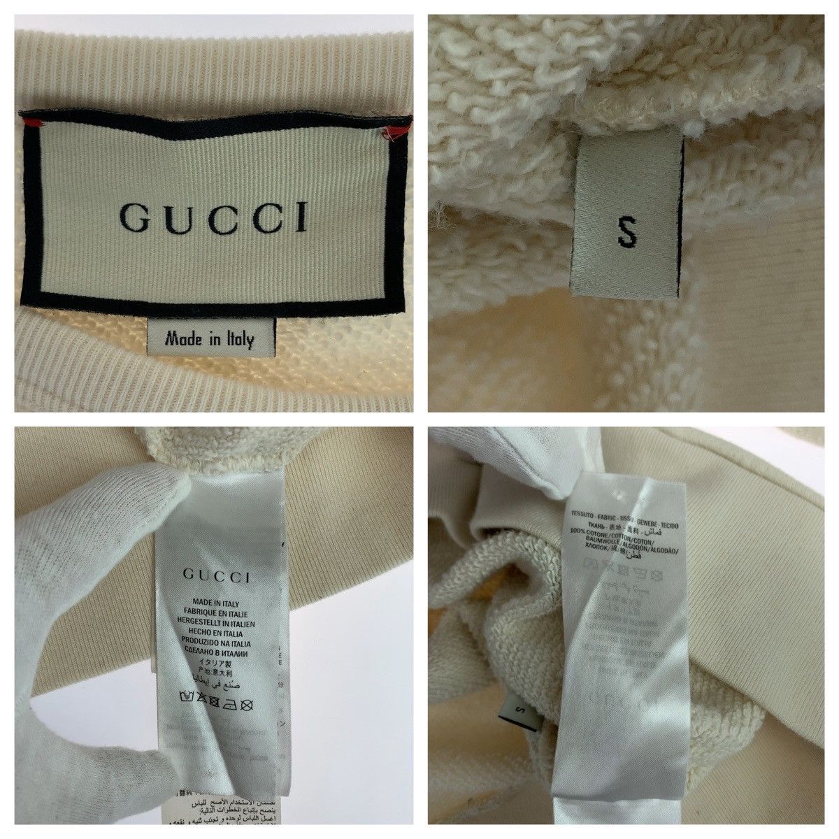 Gucci Gucci Gucci Cotton Wing Jockey Sweatshirt S Cotton Sweatshirts & Hoodies 475532 XJAKP Size ONE SIZE - 3 Thumbnail