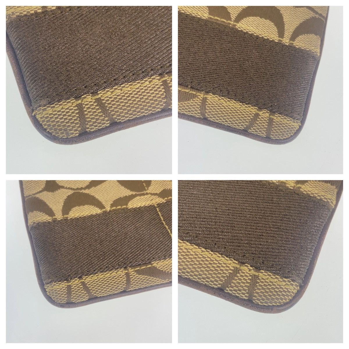 Coach Coach Coach Canvas Signature Accessory Pouch Canvas Vanity Bag 400297 in Very Good Condition Size ONE SIZE - 3 Thumbnail