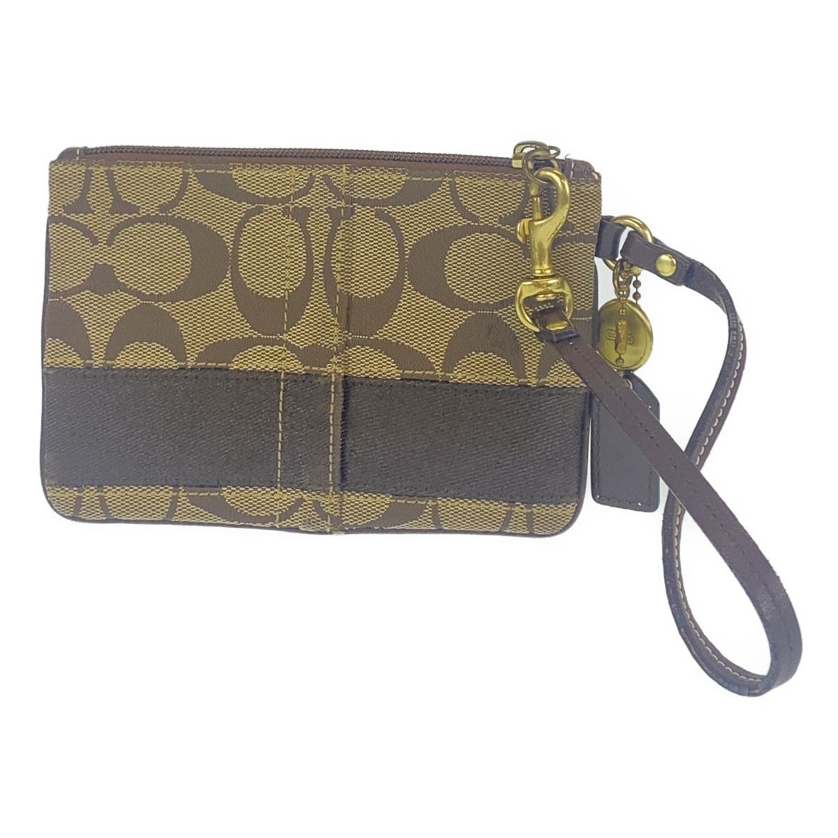 Coach Coach Coach Canvas Signature Accessory Pouch Canvas Vanity Bag 400297 in Very Good Condition Size ONE SIZE - 2 Thumbnail