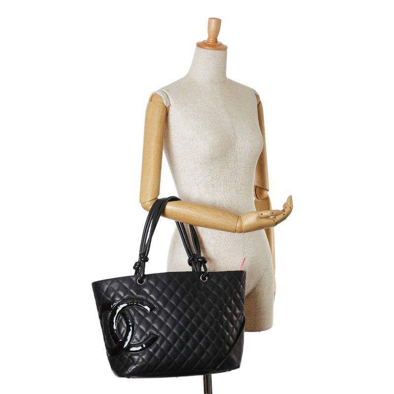 Chanel Chanel Chanel Cambon Line Coco Mark Large Tote Bag Leather Tote Bag A25169 in Very Good Condition Size ONE SIZE - 10 Thumbnail