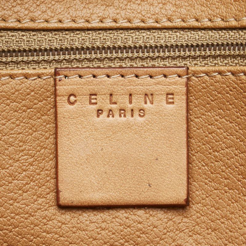 Celine Celine Celine Macadam Mini Boston Bag Brown PVC Leather Canvas Handbag in Very Good Condition Size ONE SIZE - 8 Thumbnail
