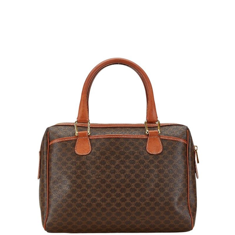 Celine Celine Celine Macadam Mini Boston Bag Brown PVC Leather Canvas Handbag in Very Good Condition Size ONE SIZE - 3 Thumbnail