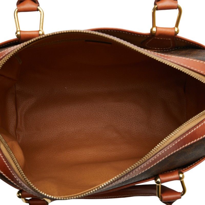 Celine Celine Celine Macadam Mini Boston Bag Brown PVC Leather Canvas Handbag in Very Good Condition Size ONE SIZE - 7 Thumbnail