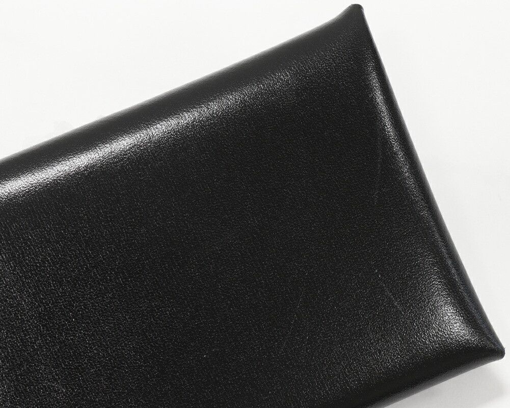 Hermes Hermes Hermes Calvi Card Case Black Leather Business card case 2402807 in Pristine Condition Size ONE SIZE - 5 Thumbnail