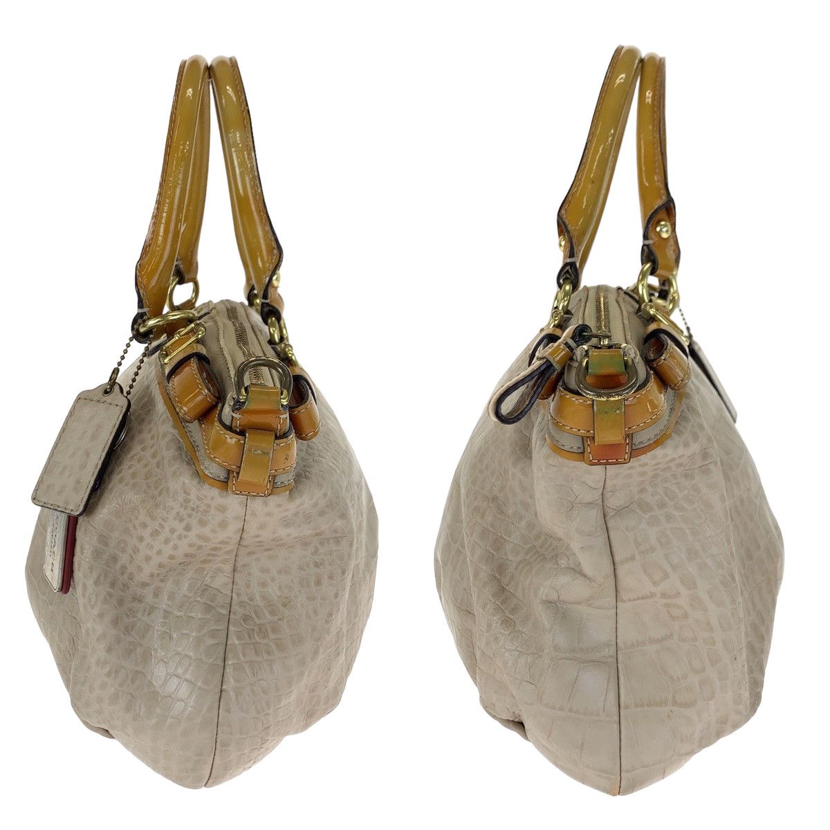 Coach Coach Coach Madison Embossed Croc Leather 2way Bag Leather Handbag 18602 in Very Good Condition Size ONE SIZE - 9 Thumbnail