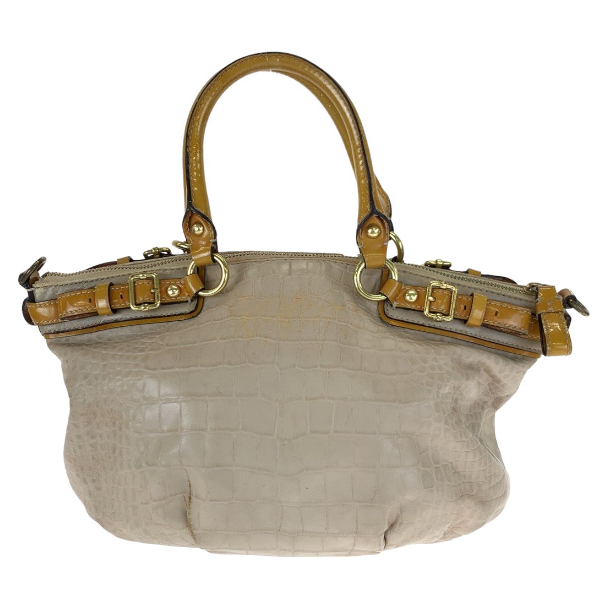 Coach Coach Coach Madison Embossed Croc Leather 2way Bag Leather Handbag 18602 in Very Good Condition Size ONE SIZE - 3 Thumbnail