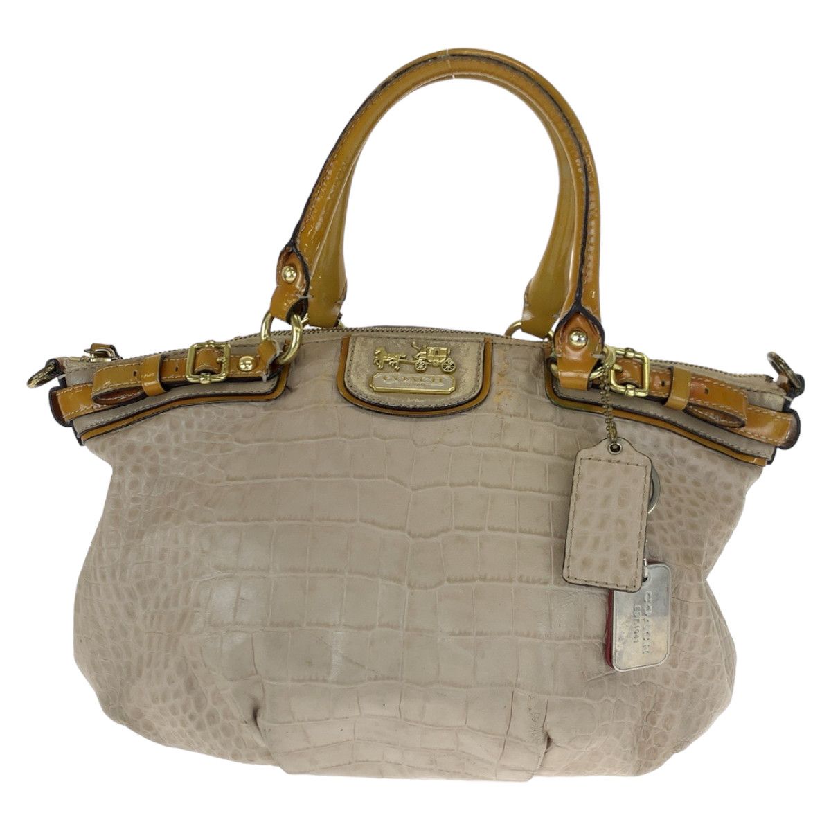 Coach Coach Coach Madison Embossed Croc Leather 2way Bag Leather Handbag 18602 in Very Good Condition Size ONE SIZE - 2 Thumbnail