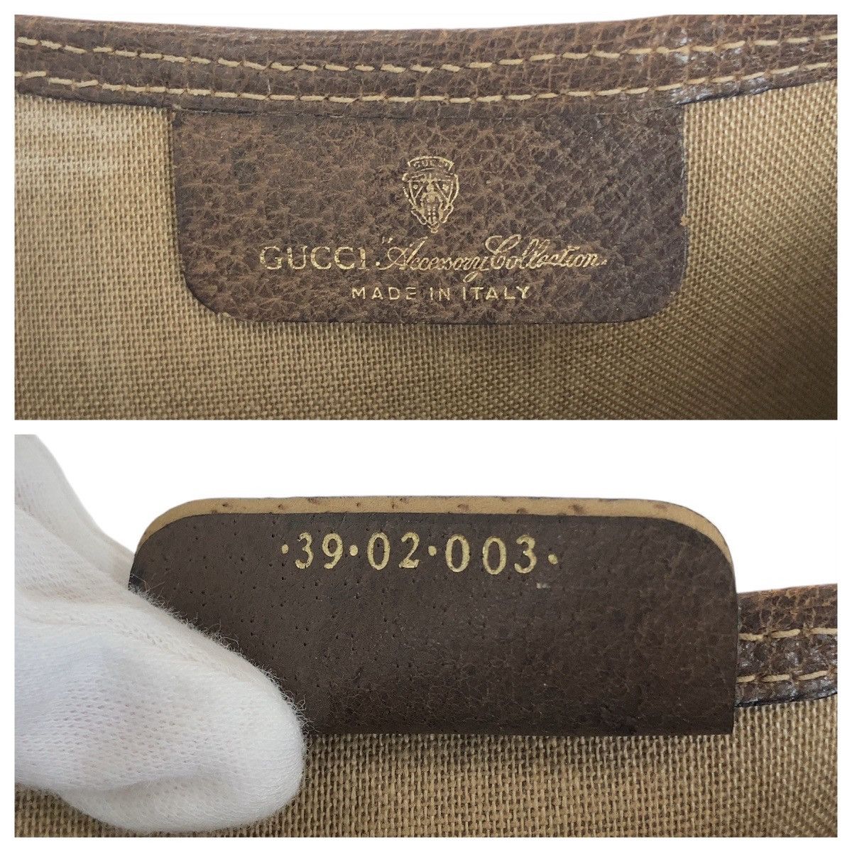 Gucci Gucci Gucci GG Supreme Canvas Leather Tote Shoulder Bag Canvas Tote Bag 39 02 003 in Very Good Condition Size ONE SIZE - 10 Thumbnail