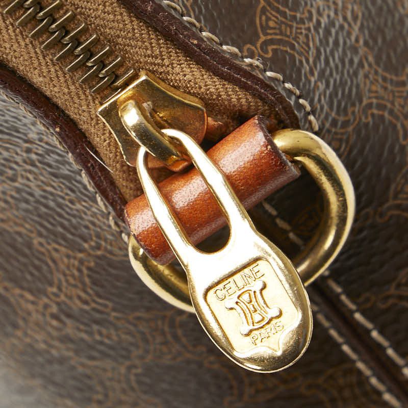 Celine Celine Celine Macadam Brown PVC Leather Handbag Canvas Handbag in Very Good Condition Size ONE SIZE - 7 Thumbnail