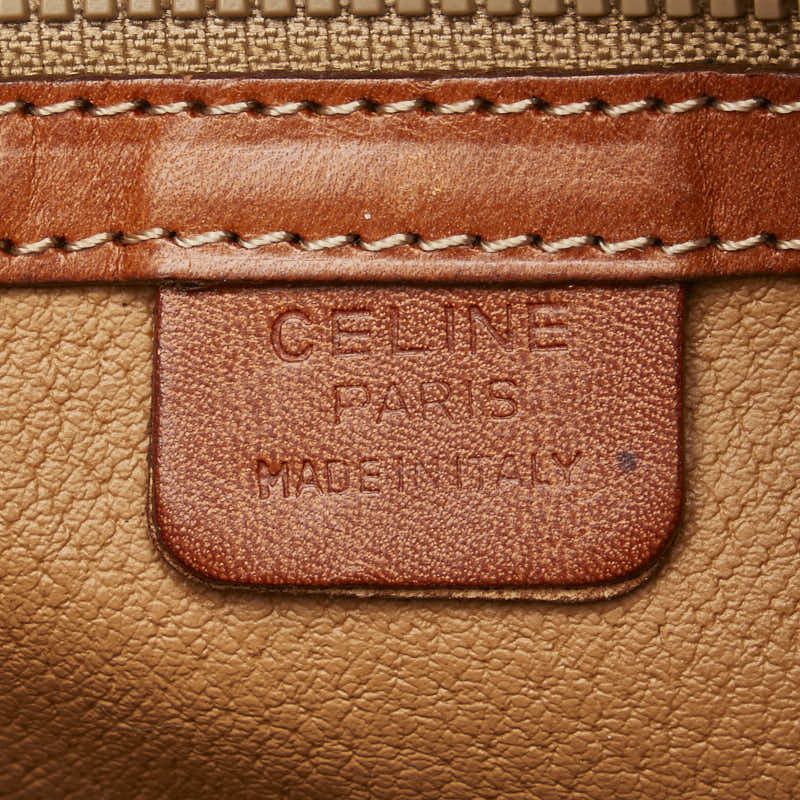 Celine Celine Celine Macadam Brown PVC Leather Handbag Canvas Handbag in Very Good Condition Size ONE SIZE - 9 Thumbnail