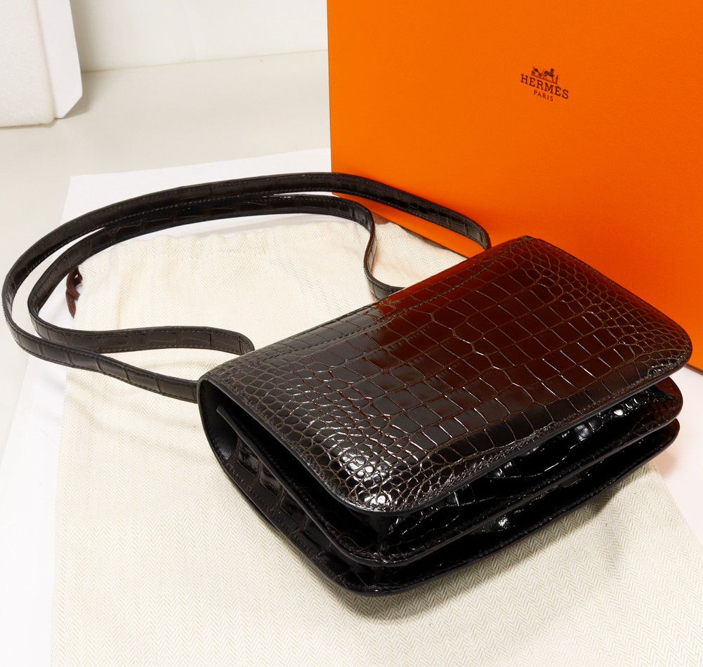 Hermes Hermes Hermes Constance III Mini Alligator Bag Leather Crossbody Bag in Pristine Condition Size ONE SIZE - 3 Thumbnail