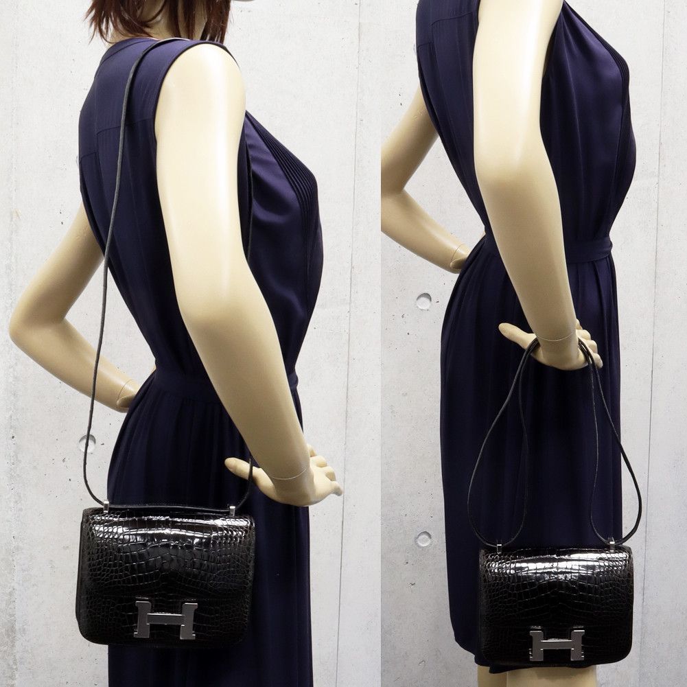 Hermes Hermes Hermes Constance III Mini Alligator Bag Leather Crossbody Bag in Pristine Condition Size ONE SIZE - 2 Thumbnail