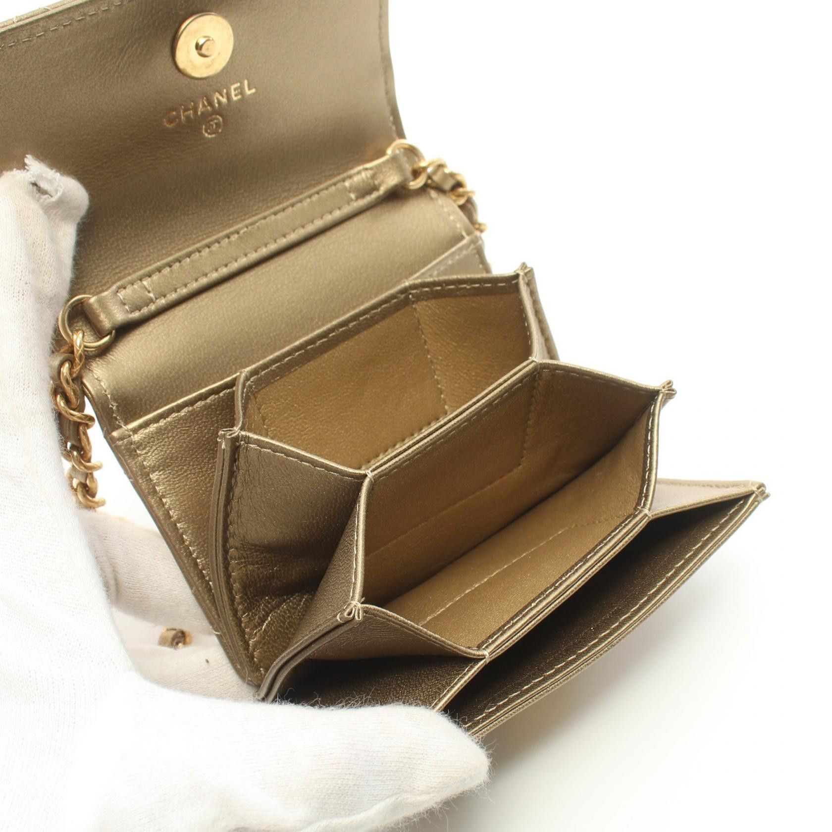 Chanel Chanel CC Mini Flap Wallet Leather Shoulder Bag AP2409 in Great Condition Size ONE SIZE - 3 Thumbnail