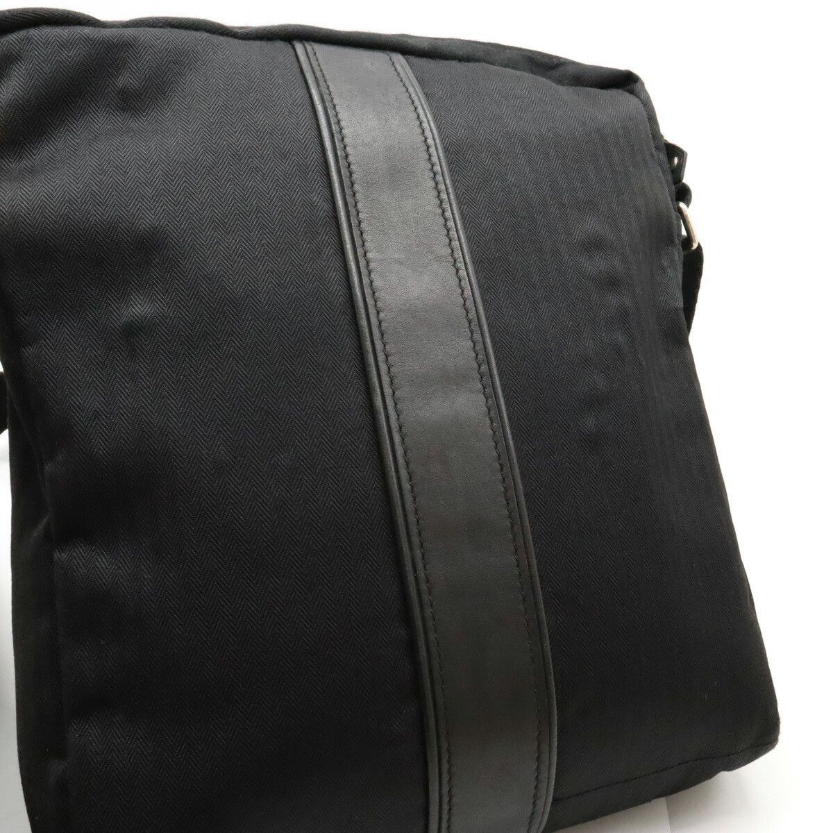 Hermes Hermes Hermes Acapulco Bandouliere MM Shoulder Bag Black Canvas Crossbody Bag in Good Condition Size ONE SIZE - 7 Thumbnail