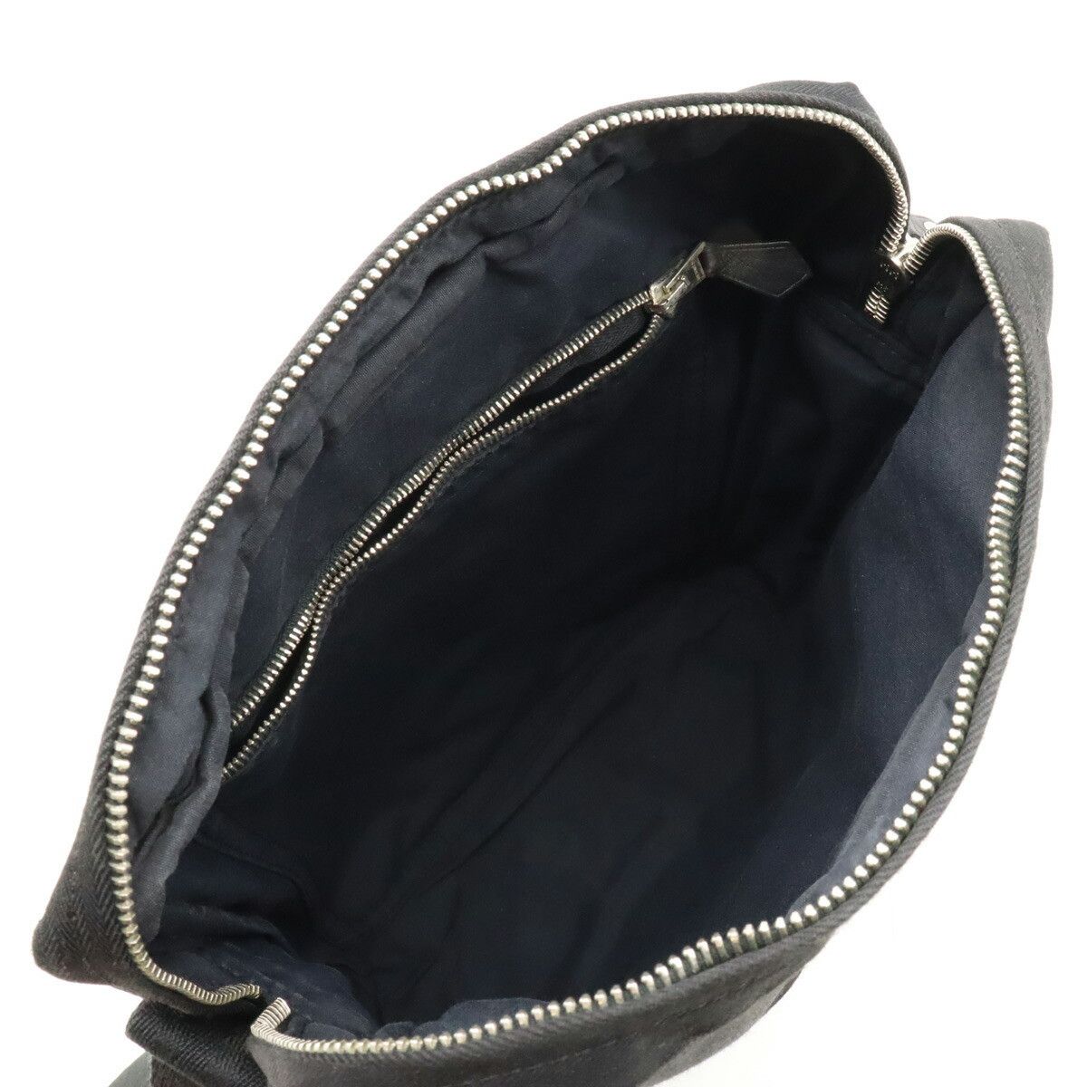 Hermes Hermes Hermes Acapulco Bandouliere MM Shoulder Bag Black Canvas Crossbody Bag in Good Condition Size ONE SIZE - 6 Thumbnail