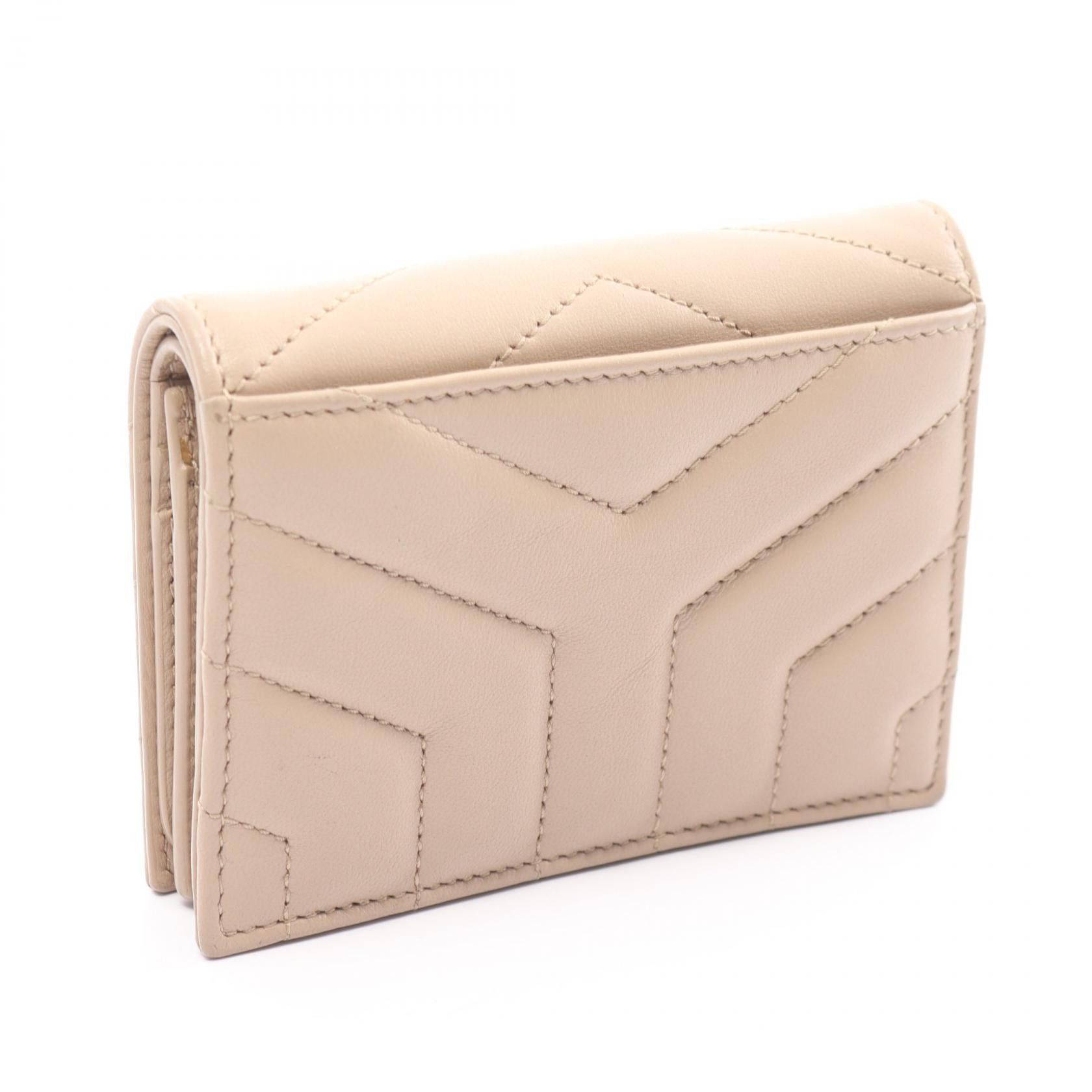 Other Other Quilted Logo Bifold Wallet Leather Short Wallet in Great Condition Size ONE SIZE - 2 Thumbnail