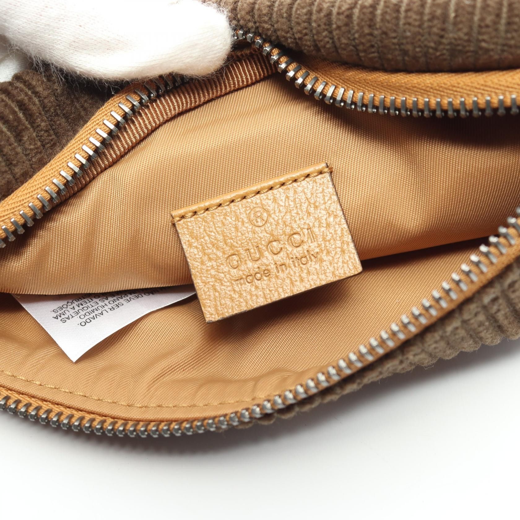 Gucci Gucci Interlocking G Corduroy Waist Bag Canvas Belt Bag 502095 in Great Condition Size ONE SIZE - 4 Thumbnail