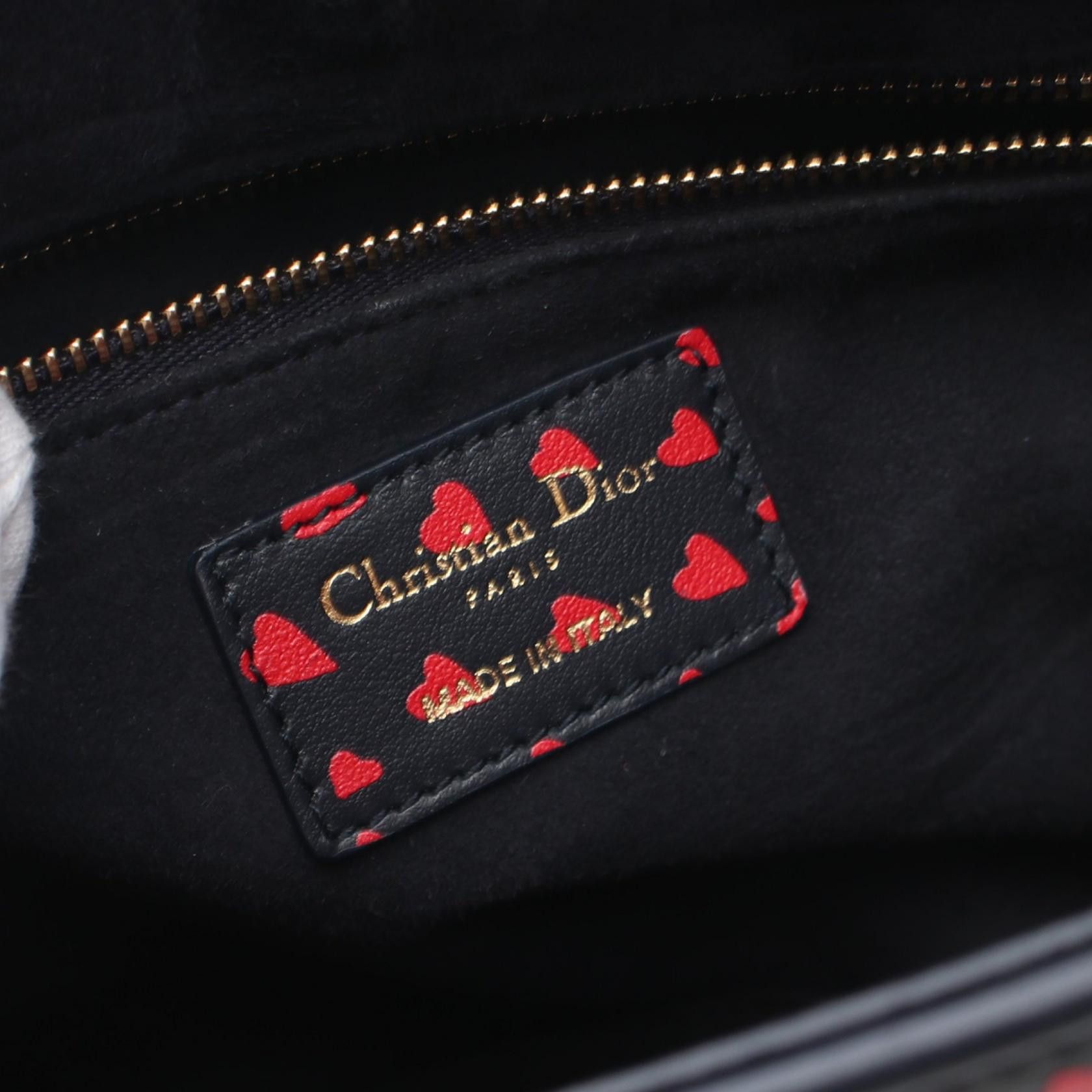 Dior Dior Lady Dior I Love Paris Leather Handbag M0518OSGA in Great Condition Size ONE SIZE - 4 Thumbnail