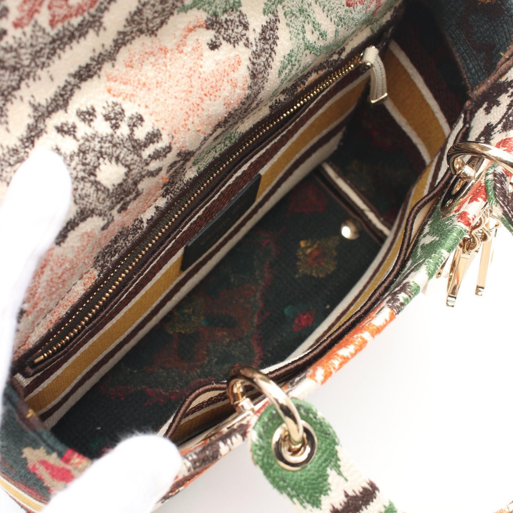 Dior Dior Lady D-Lite Medium Bag Canvas Shoulder Bag M0565OJAP in Great Condition Size ONE SIZE - 3 Thumbnail
