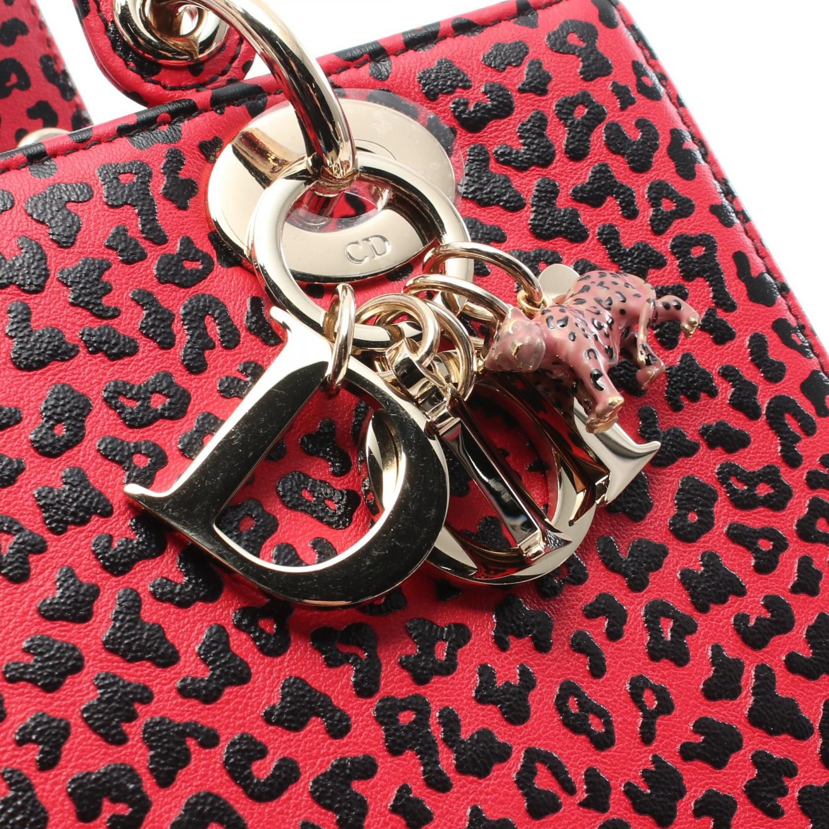 Dior Dior Lady Dior I Love Paris Leather Handbag M0518OSGA in Great Condition Size ONE SIZE - 6 Thumbnail