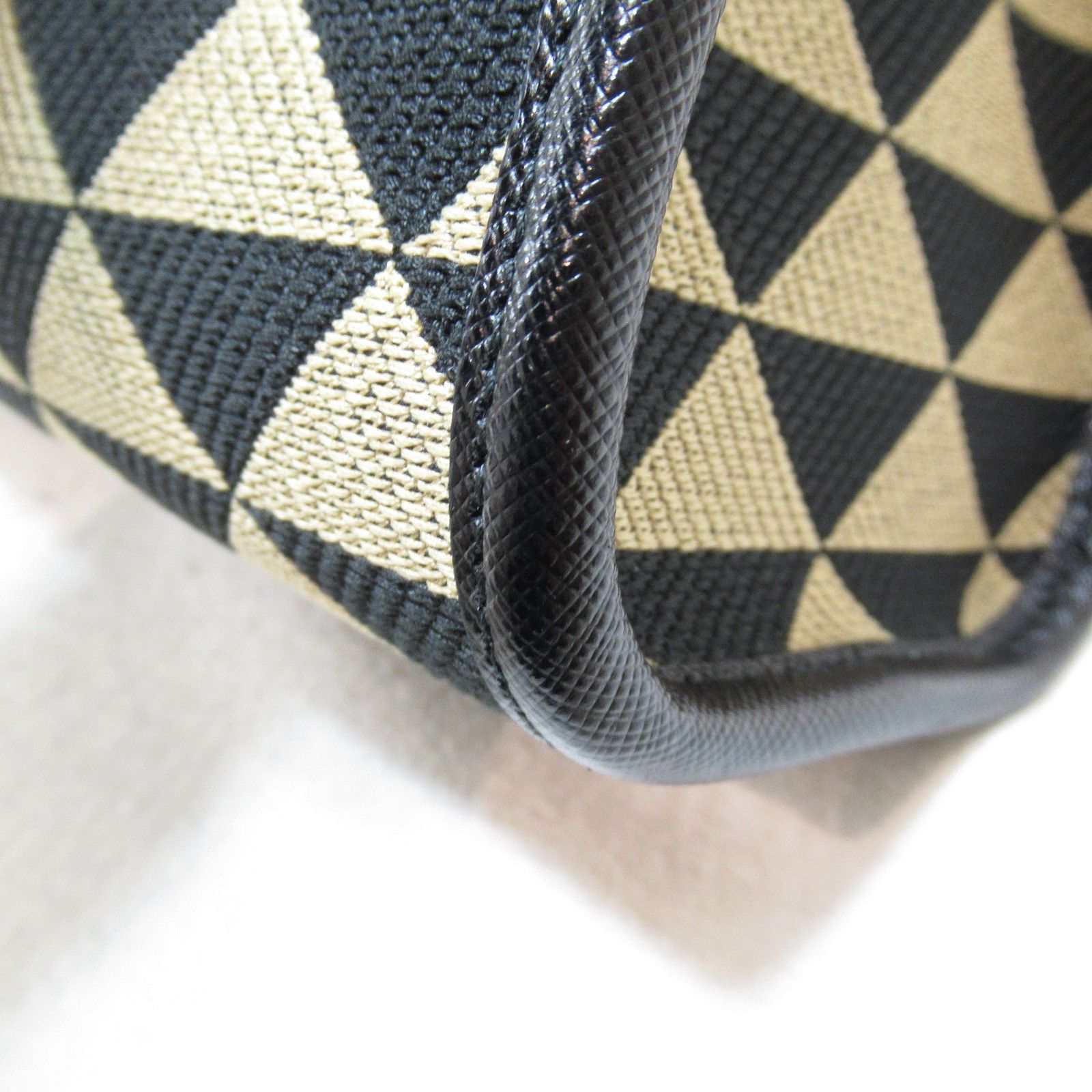 Prada Prada Triangolo Symbole Embroidered Small Tote Canvas Tote Bag in Great Condition Size ONE SIZE - 8 Thumbnail