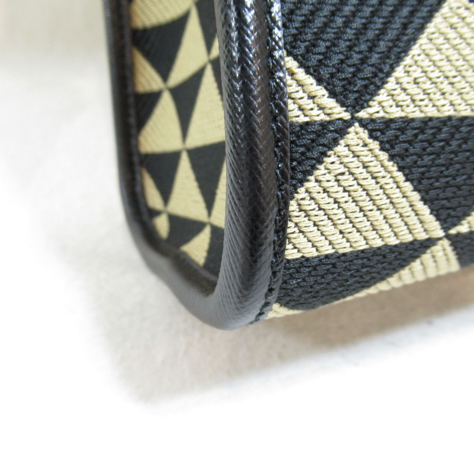 Prada Prada Triangolo Symbole Embroidered Small Tote Canvas Tote Bag in Great Condition Size ONE SIZE - 9 Thumbnail
