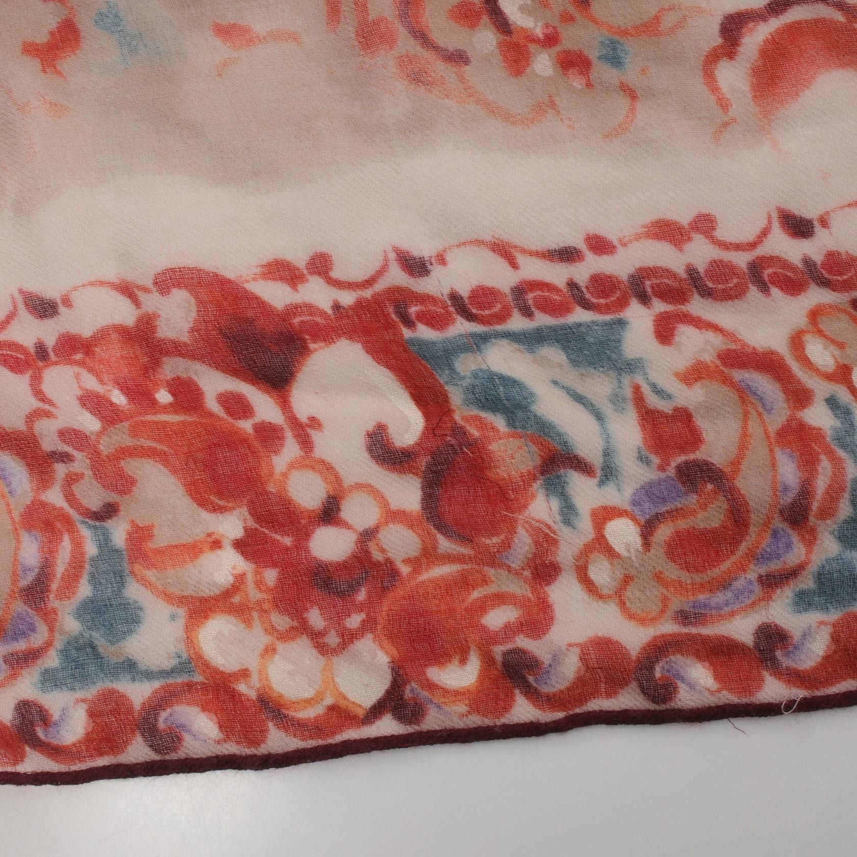 Loro Piana Loro Piana Floral Silk Shawl Canvas Shawl in Good Condition Size ONE SIZE - 5 Thumbnail