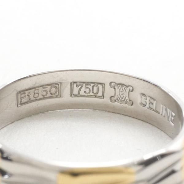 Celine Celine Celine PT850 K18YG Platinum Yellow Gold Ring Metal Ring Size ONE SIZE - 6 Thumbnail
