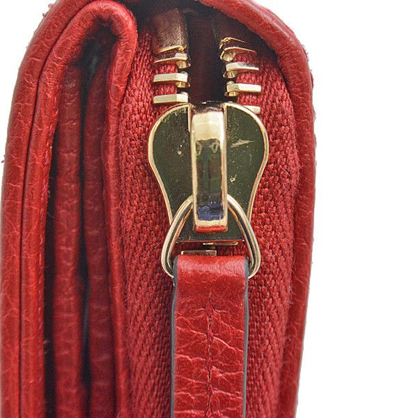 Gucci Gucci Gucci Compact Wallet GG Canvas Brown Red Canvas Short Wallet 346056 in Great Condition Size ONE SIZE - 9 Thumbnail