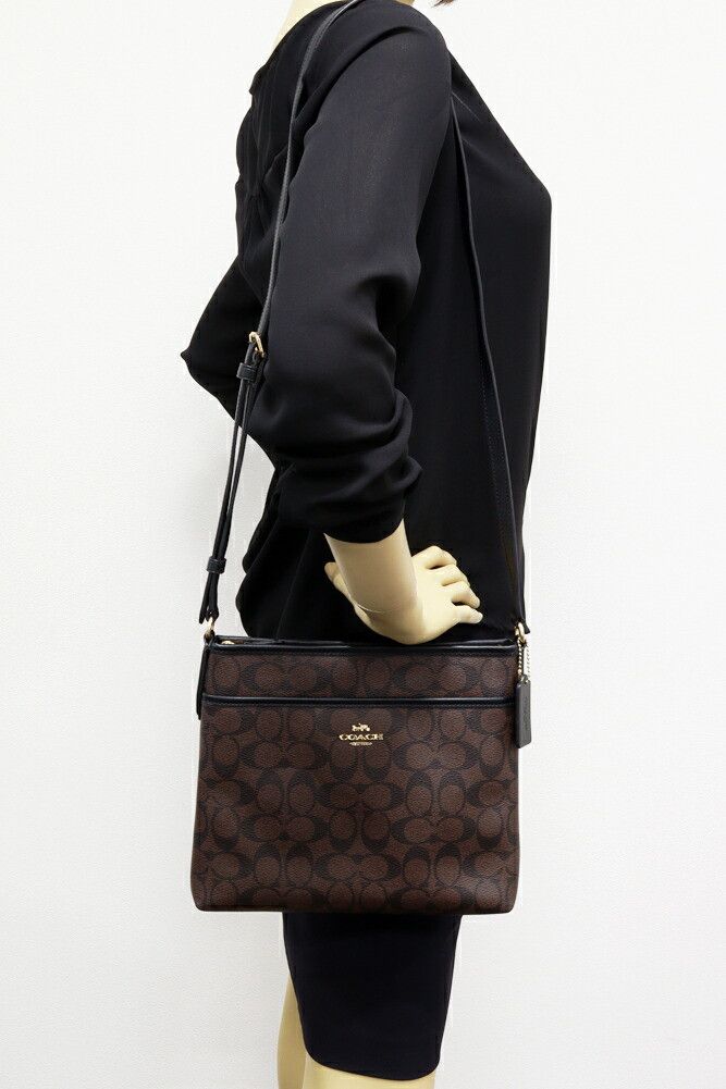 Coach Coach Coach Signature Crossbody Bag Dark Brown F29210 Canvas Crossbody Bag F29210 in Pristine Condition Size ONE SIZE - 2 Thumbnail