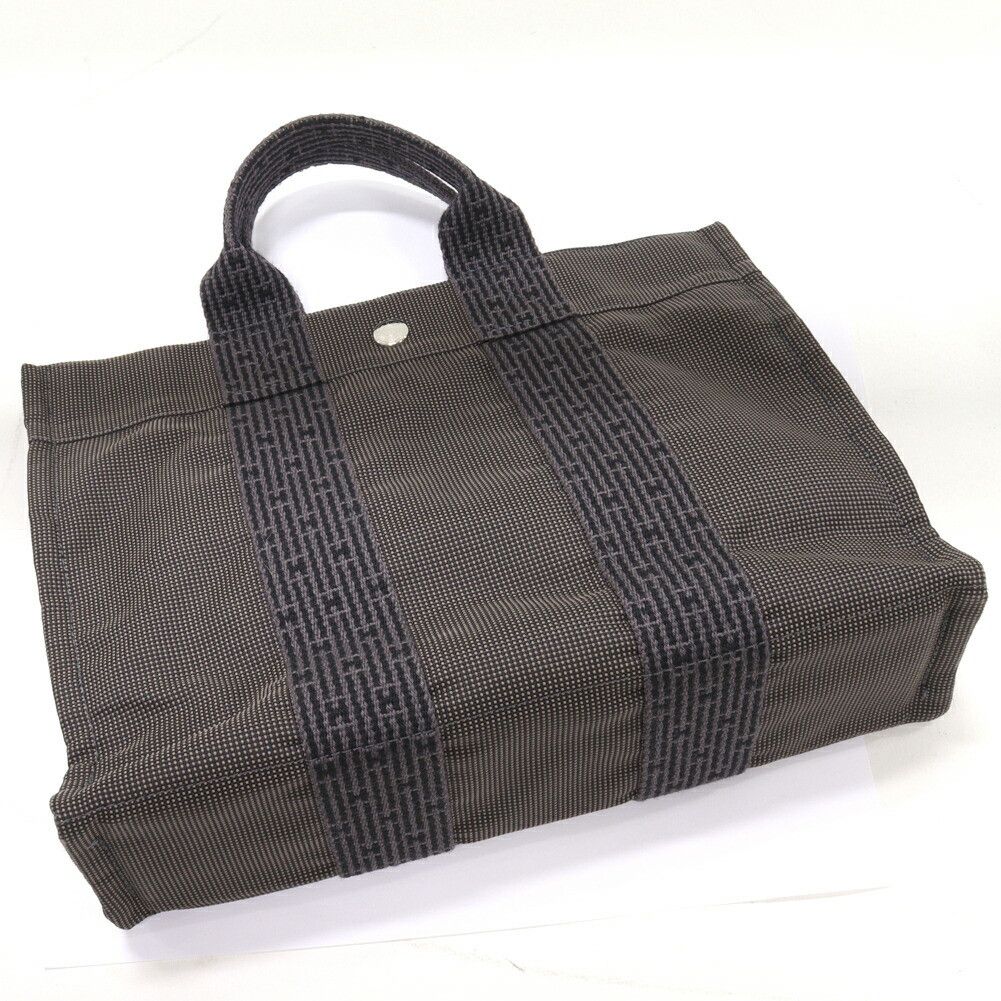 Hermes Hermes Hermes Canvas Herline Tote PM Gray Canvas Tote Bag 2403197 in Great Condition Size ONE SIZE - 3 Thumbnail