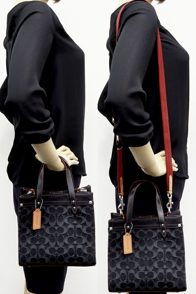 Coach Coach Coach Canvas Tote Bag Black 2WAY CG091 Canvas Tote Bag CG091 in Great Condition Size ONE SIZE - 2 Thumbnail