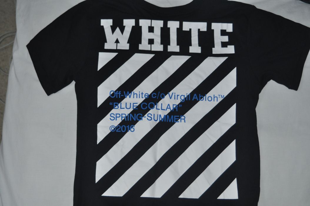 Off-White Blue Collar T-Shirt | Grailed