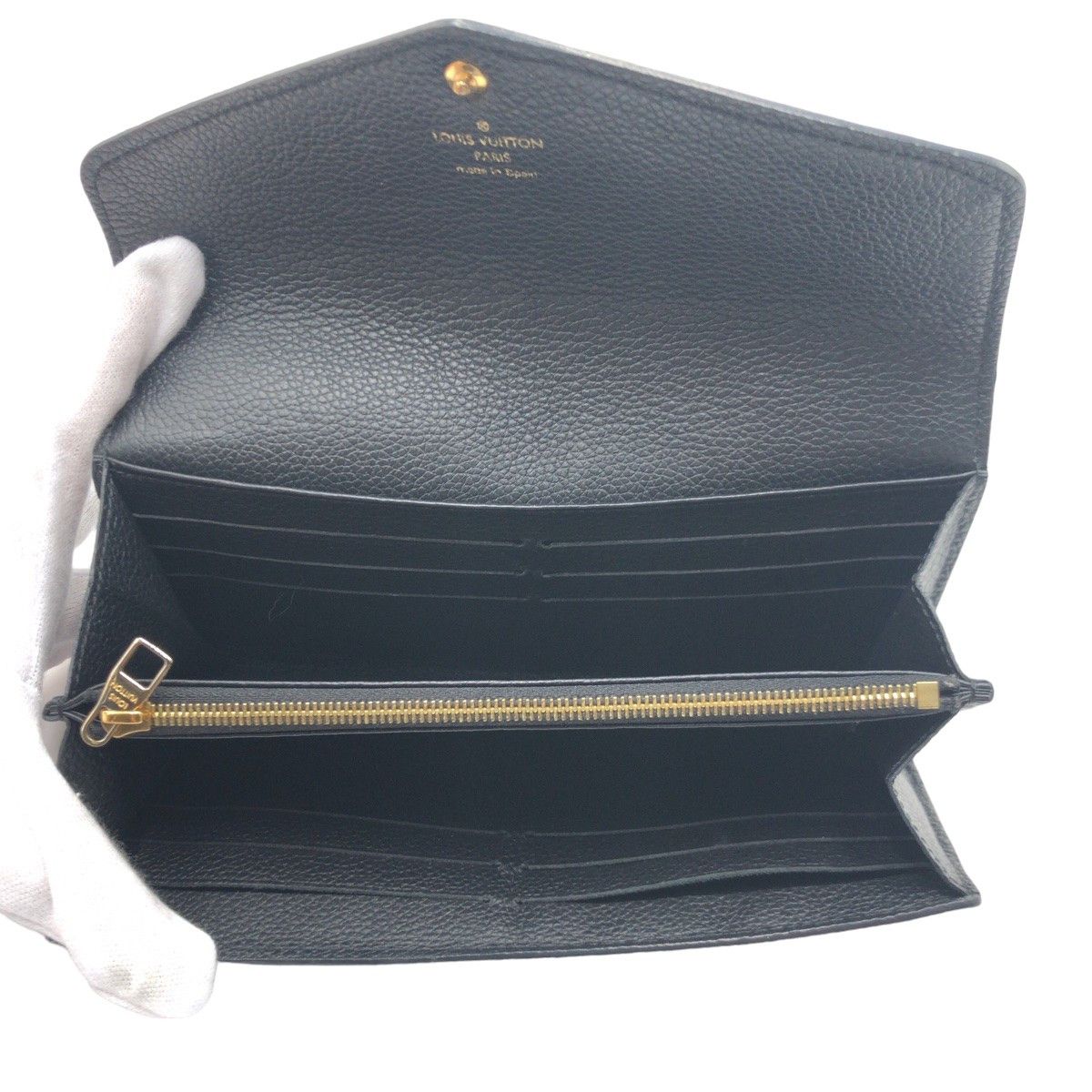 Louis Vuitton Louis Vuitton Louis Vuitton Monogram Empreinte Long Wallet Black Canvas Long Wallet M61182 in Very Good Condition Size ONE SIZE - 7 Thumbnail